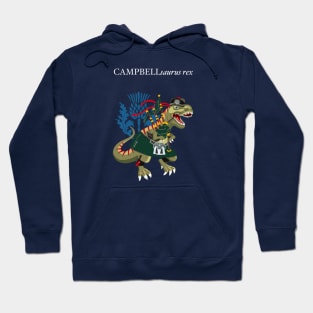 Clanosaurus Rex CAMPBELLsaurus Campbell Ancient Blue Family Tartan Hoodie